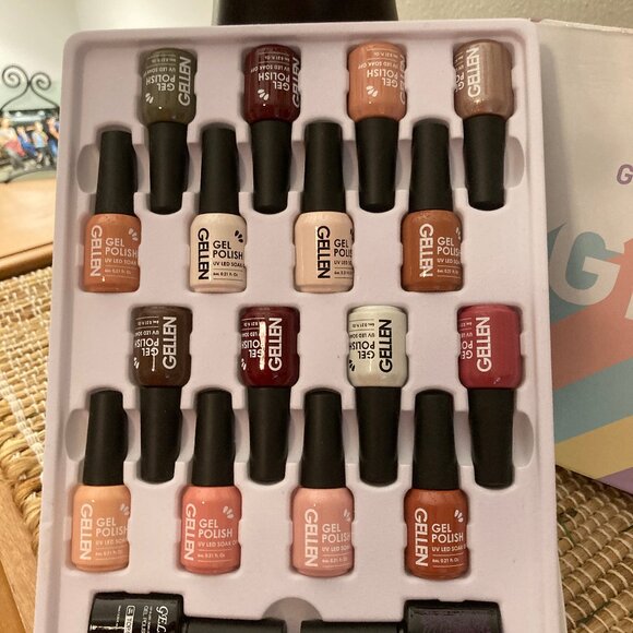 Gel Nail Collection 16 Colors 1 Top Coat 1Base Coat - Picture 2 of 6